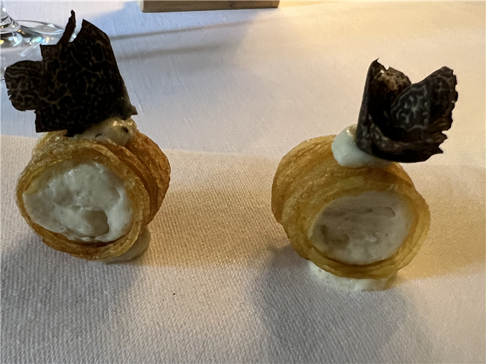 cheese and truffle canape